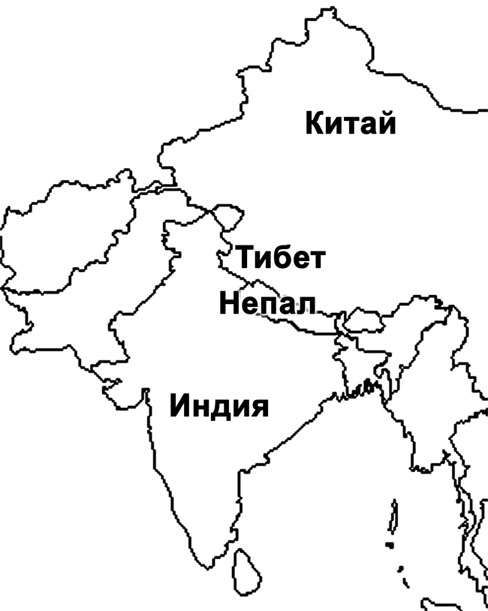 Карта древней индии и китая. Индия и Китай на карте. Индия Тибет на карте. Тибет на карте Китая. Тибет Китай Индия.